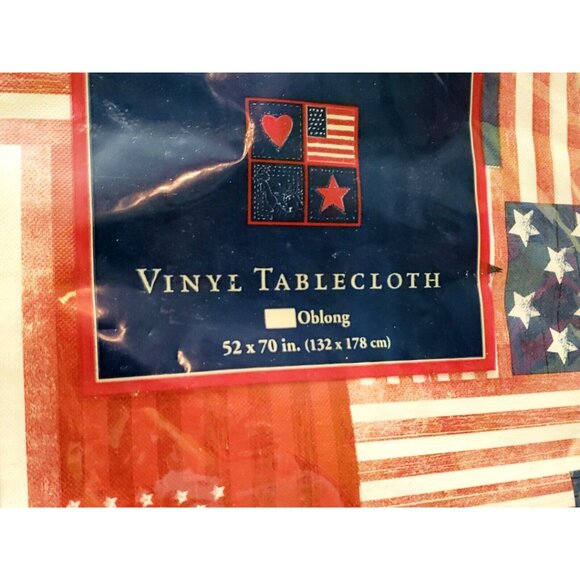 Americana America July 4th Independence Day Party Vinyl Tablecloth - Rectangle - Picture 3 of 7